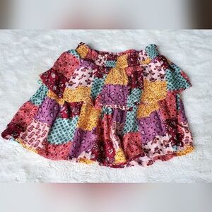 Colorful Patchwork Skirt Size 6